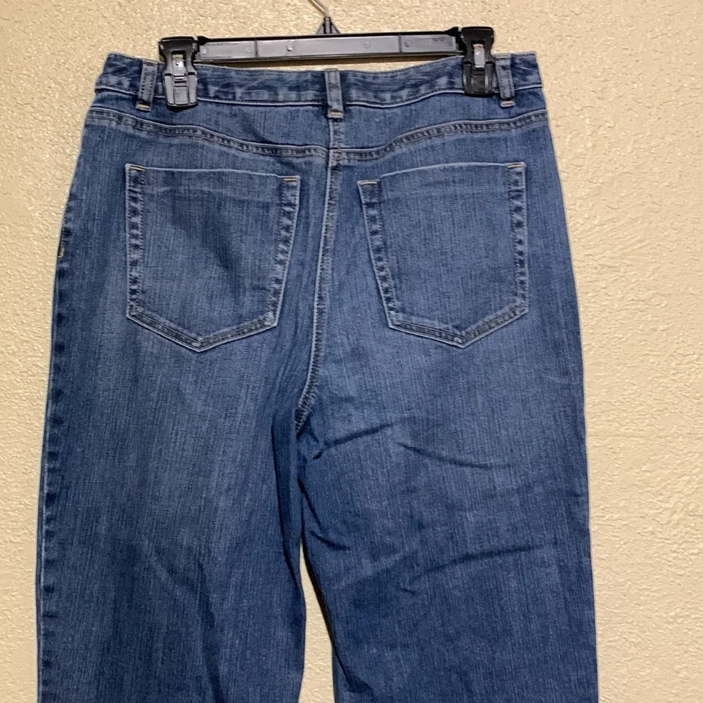 Talbots Jeans Capris Pants 10 Blue Stretch 4-Pockets Cotton Spandex - Picture 9 of 12